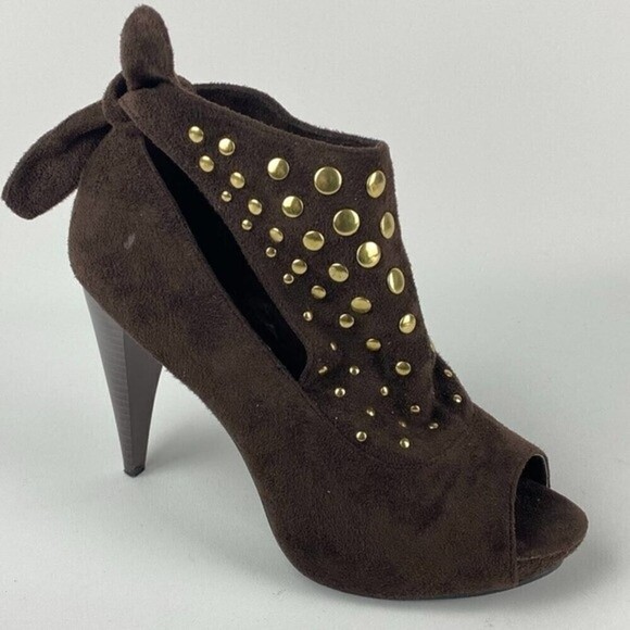 Herstyle Women's Bootie Heels Brown Size 8 - Picture 2 of 9